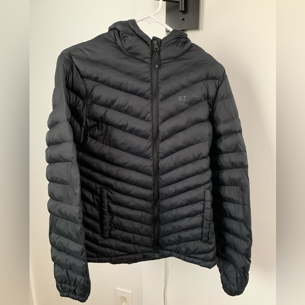 Mountain Warehouse - Puffer Jacket - Zipper Closure and Hood - Black - Size 8 US